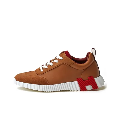 HERMES Bouncing Low Топ Casual Мужской Коричневый