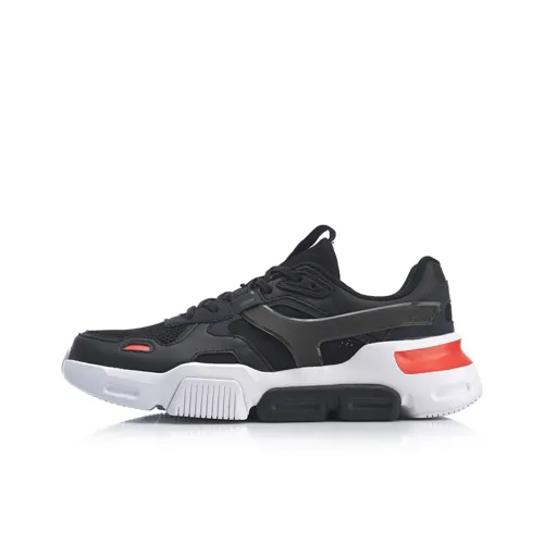 LiNing Shock Absorbers Slip-Resistant Abrasion-Resistant Low Top Спортивная Повседневная Обувь Мужская Черная