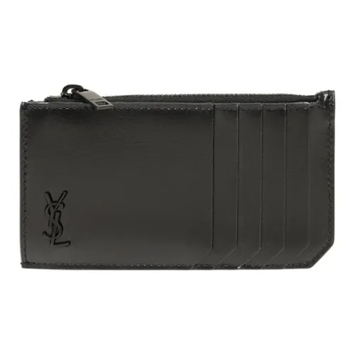 SAINT LAURENT Кошелек из коровьей кожи женский черный