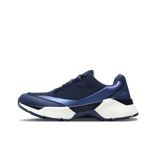 Skechers BORA Амортизация Устойчивость к истиранию и Прочные свойства Низкий Топ Спортивная Повседневная Обувь Женская Морской Синий