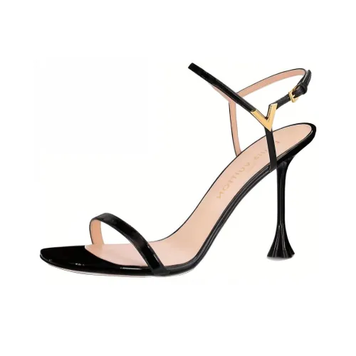 LOUIS VUITTON Blossom One Strap Sandals Women's Black LOUIS VUITTON Blossom One Ремешок Сандалии Женские Черные