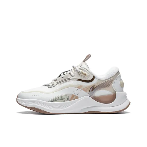 LINING Cloud Extreme Легкий Rebound Низкий Топ Спортивная Повседневная Обувь Женская Белый Серый