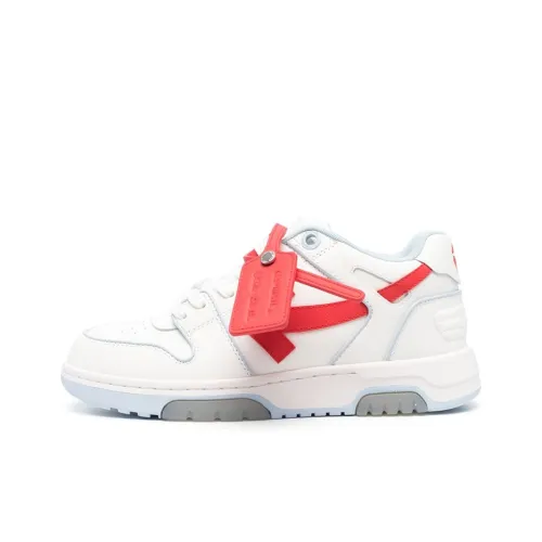 Off Белый Out Of Office Низкий Топ Стильные Скейтбординги Женские Белый Красный