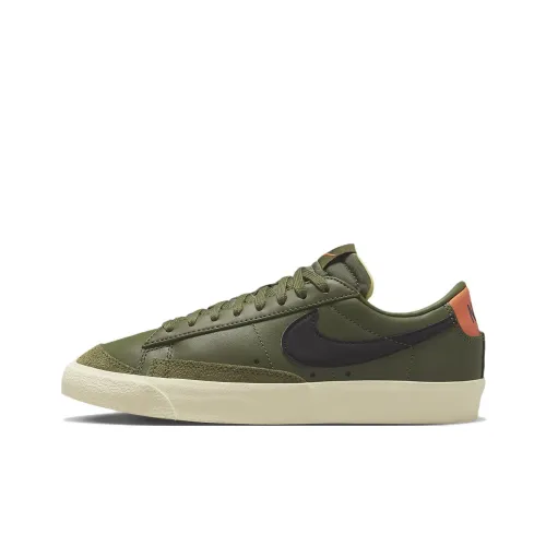 Nike Blazer Low '77 Легкий Anti Slip Низкий Топ Скейтборд Кроссовки Женские Зеленый