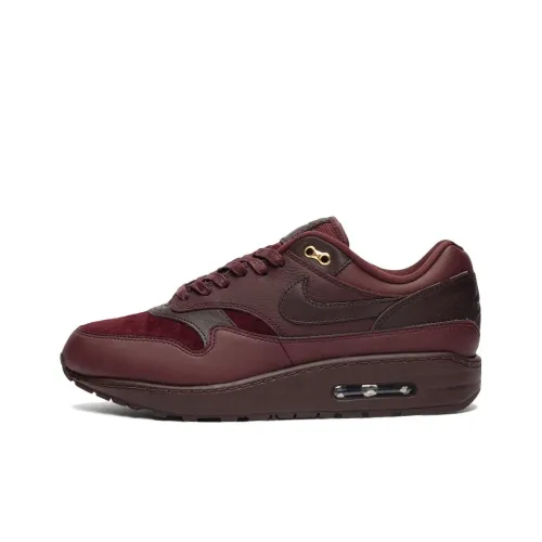 Nike Air Max 1 'Бургундский Crush' Низкий Топ Casual Женский Бургунди