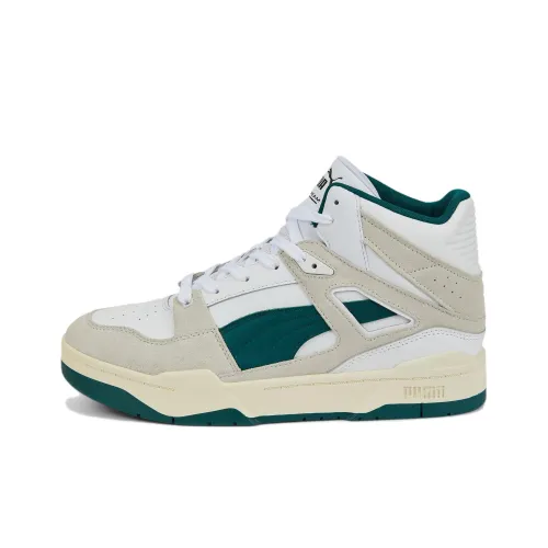 PUMA Slipstream MID Топ Кроссовки для скейтбординга Унисекс Белый Серый Зеленый