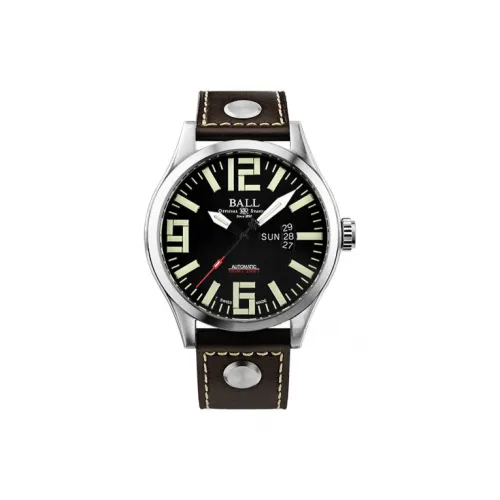 Шар Engineer Collection Автоматический Механический Механизм Мужские Часы Часы 46 мм Черный Циферблат