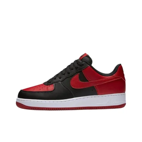 Nike Air Force 1 Устойчивые к истиранию Низкие Кроссовки для скейтбординга Мужские Красный Черный