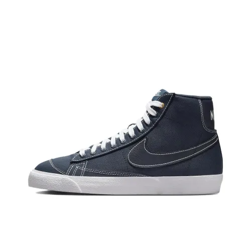 Nike Blazer 'Деним' Slip-resistant Abrasion-resistant Lightweight MID Skateboarding Top Shoes Women's Blue Найк Блэйзер 'Деним' Противоскользящий Устойчивый к истиранию Легкий MID Скейтбординг Топ Кроссовки Женские Синие
