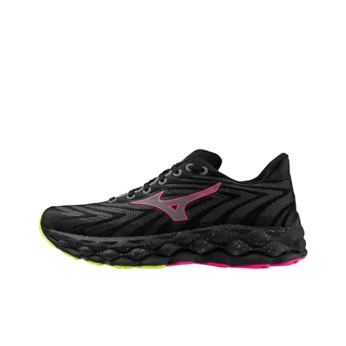 Mizuno WAVE SKY 8 Поддерживающие и Эластичные Низкие Кроссовки для Бега Унисекс Черные