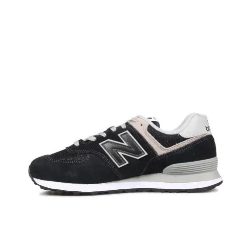 New Balance NB 574 Low Топ Беговые кроссовки Унисекс Черный Розовый 2E Ширина