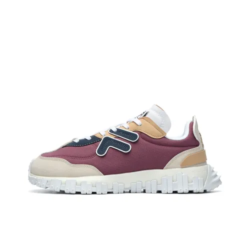 FILA FUSION HERITAGE RUNNING Устойчивый к истиранию Амортизация Покрытие Низкий Верх Casual Женский Willow Фиолетовый Синий
