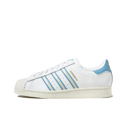 Adidas Originals SUPERSTAR Low Топ Скейтборд Кроссовки Унисекс Белый Синий