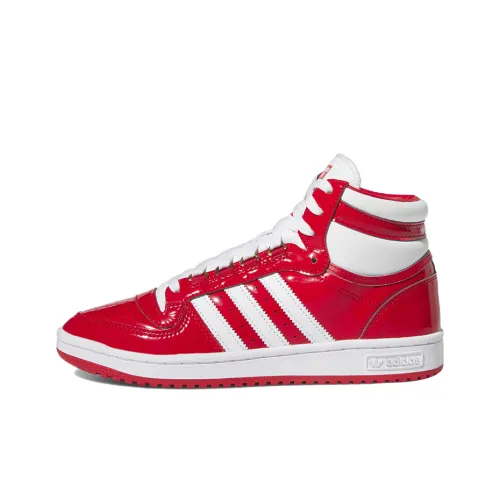 Adidas Originals TOP TEN RB Slip-resistant Abrasion-resistant Lightweight High-top Skateboarding Shoes Red White Adidas Originals TOP TEN RB Противоскользящие Износостойкие Легкие Высокие Кроссовки для Скейтбординга Красные Белые