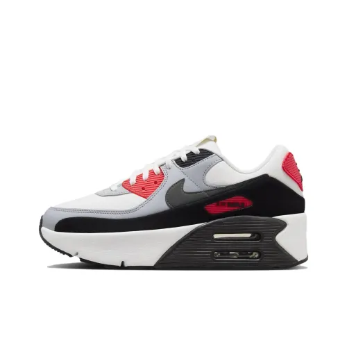 Nike Air Max 90 LV8 Low Топ Кэжуал Женские Белый Черный Красный