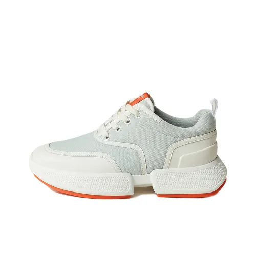 HERMES Giga Устойчивый к истиранию Дышащий Низкий Топ Спортивная Повседневная Обувь Женская Белый Зеленый