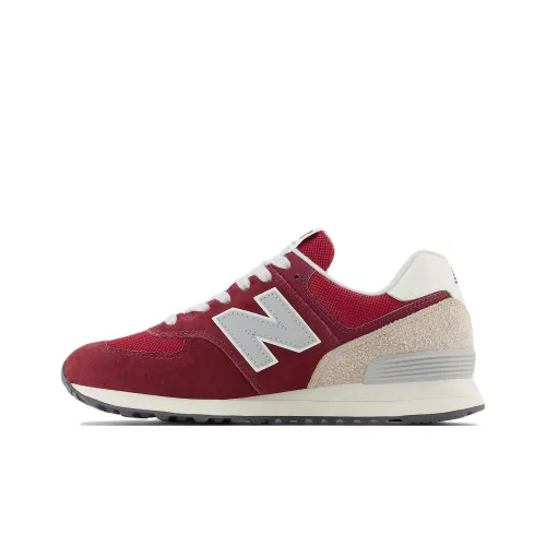New Balance NB 574 Low Топ Повседневные Беговые Кроссовки Унисекс Красный Бежевый Серый