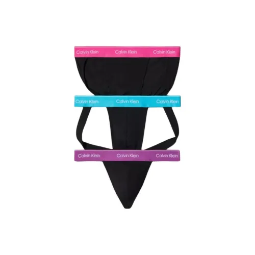 Calvin Klein 3 Pack Мужской Стринг Черный