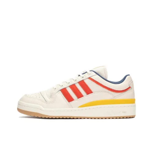 WOOD WOOD x Adidas Originals FORUM Low Топ Скейтборд Кроссовки Унисекс Белый Желтый Оранжевый