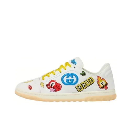 GUCCI MAC80 Низкие Кроссовки для скейтбординга Мужские Желто-белые