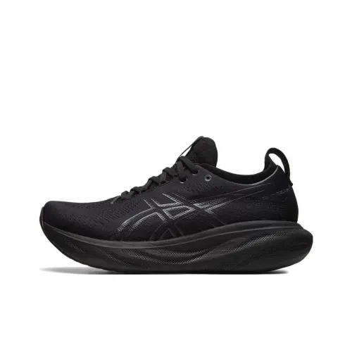 ASICS Гель Nimbus 25 Устойчивый к истиранию Дышащий Низкий Топ Обувь для Беговых соревнований Мужской Черный