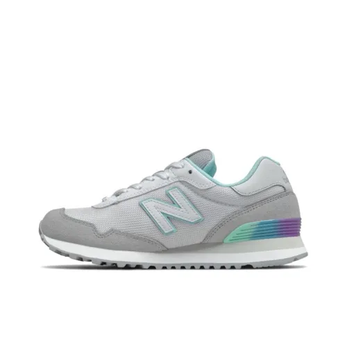 New Balance NB 515 Устойчивые к истиранию низкие беговые кроссовки унисекс серо-голубого цвета
