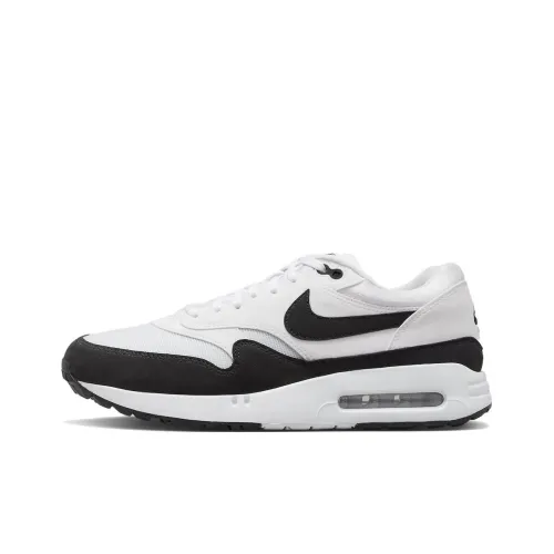 Nike Air Max 1 GOLF 'Панда' Устойчивый к истиранию Низкий Топ Casual Мужской Белый Черный