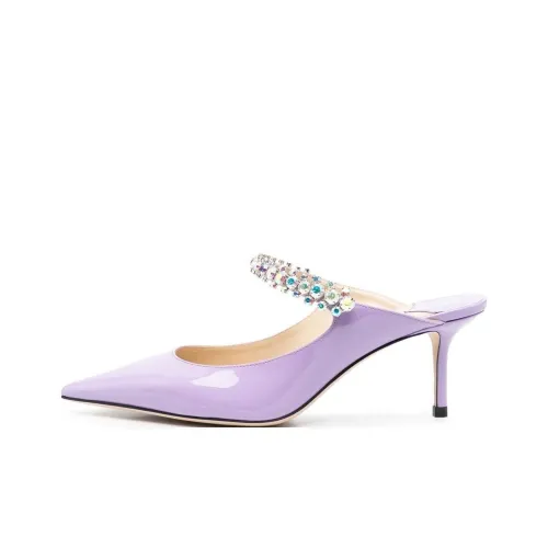 Jimmy Choo Bing Домашние тапочки Женские Фиолетовые