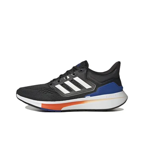 Adidas EQ21 Slip-resistant Abrasion-resistant Lightweight Low-Top Marathon Running Shoes Men's Black Blue Adidas EQ21 Противоскользящий Устойчивый к истиранию Легкий Низкий Топ Марафон Беговые Кроссовки Мужские Черный Синий