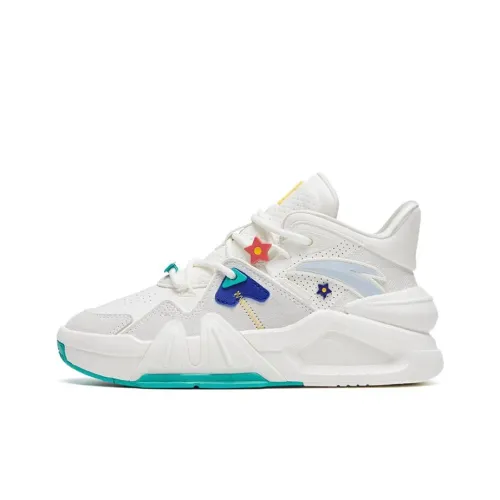 ANTA Bastard 4 Slip-Resistant Shock Absorbers с устойчивостью к истиранию MID Топ Скейтборд Кроссовки Женские Белые