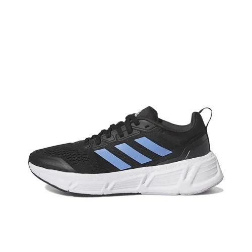 Adidas Questar Slip-on Устойчивый к истиранию и царапинам Легкий Низкий Топ Беговые кроссовки Женские Черный Белый Синий