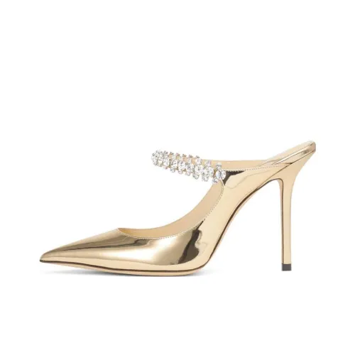 Jimmy Choo Bing Домашние тапочки Женские Золотые