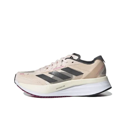 Adidas Adizero Boston 11 Low Топ Карбоновая плита Марафон Беговые кроссовки Женские Розовый