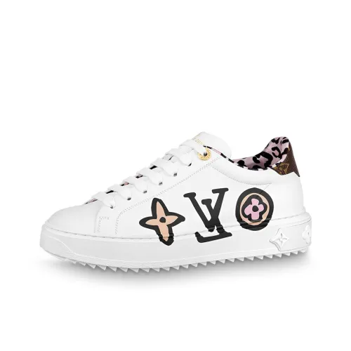 LOUIS VUITTON Time Out Повседневная Скейтборд Обувь Женская Черный Белый