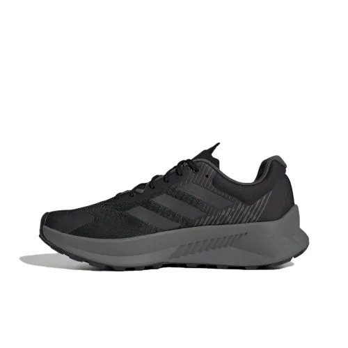 adidas Terrex Soulstride Flow Shock Absorbers Slip-resistant Low Top Streetwear Men's Black adidas Terrex Soulstride Flow Shock Absorbers Низкий топ Уличная обувь Мужская Черная