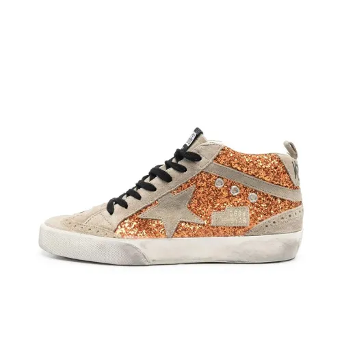 Golden Goose Mid Star Стильные Скейтбординги Женские Оранжевые