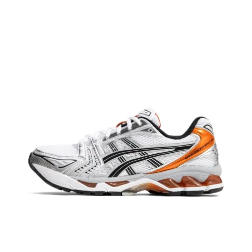 Asics Gel Kayano 14 Low Топ Повседневные Беговые Кроссовки Унисекс Серебристо-Белые