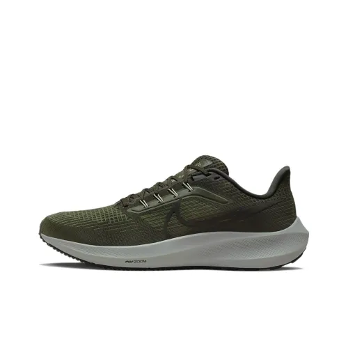 Nike Air Zoom Pegasus 39 Амортизаторы Устойчивые к истиранию Низкий Топ Беговые кроссовки Мужские Зеленый Черный