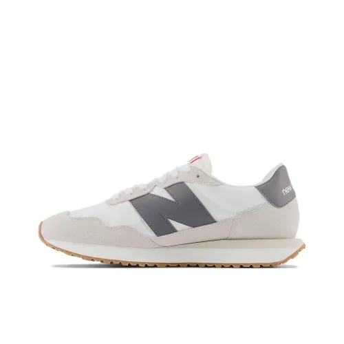 New Balance NB 237 Устойчивый к истиранию Дышащий Низкий Топ Повседневная Беговая Обувь Унисекс Серый Белый
