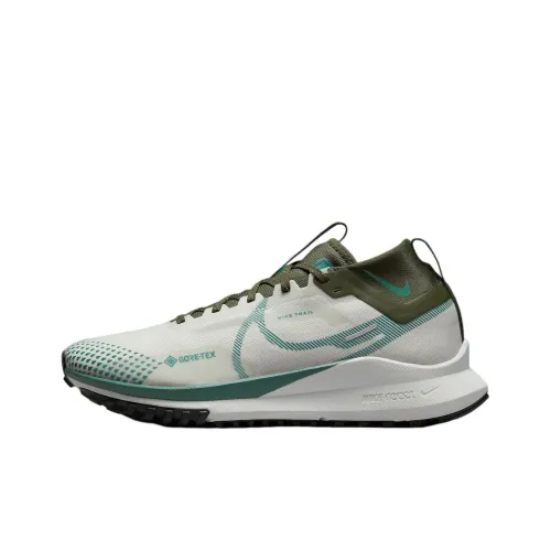 Nike Pegasus Trail 4 Устойчивый к истиранию Водонепроницаемый и Дышащий MID Top Trail Беговые кроссовки Мужские Белый Зеленый