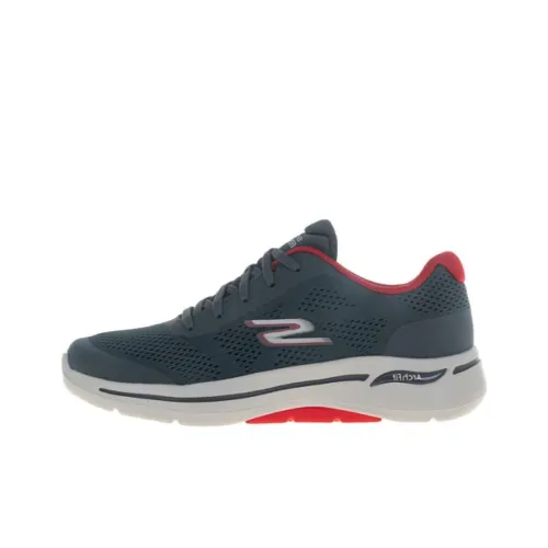Skechers Go Walk Arch Fit Амортизация Износостойкий Низкий Топ Повседневная Обувь Мужская Угольный Серый