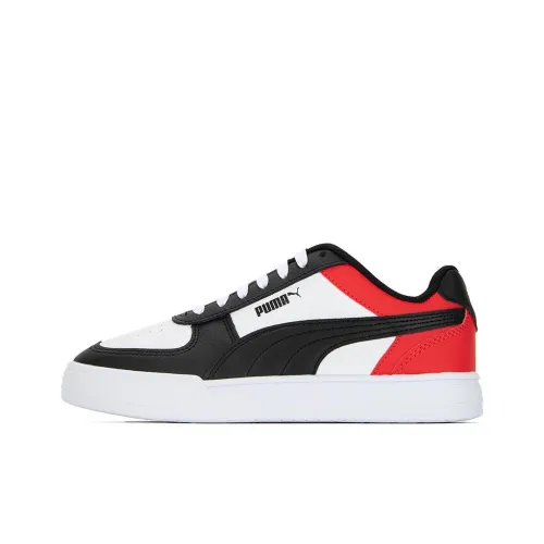 PUMA Caven Low Топ Скейтборд Кроссовки Унисекс Белый Черный Красный
