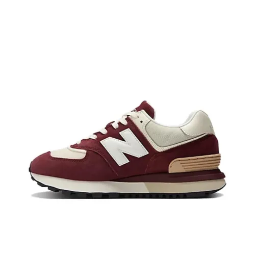 New Balance NB 574 Амортизация Низкий Топ Повседневный Городской Коммутирование Беговые кроссовки Унисекс Бордовый