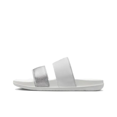 Nike Offcourt Duo Спортивные тапочки Женские Серебряные Белые