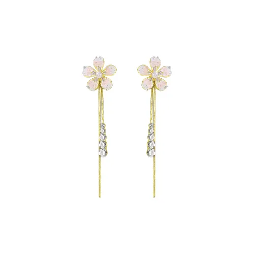 Серьги CAROMAY из серебра 925 пробы женские с покрытием шампанское золото