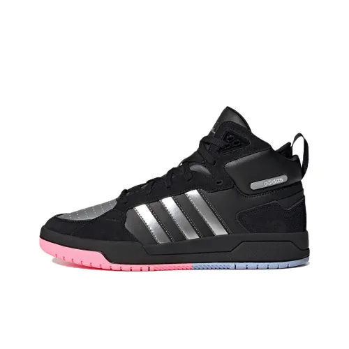 ADIDAS NEO 100DB MID Легкий Износостойкий И Не-Слиппер MID Скейтбординг Кроссовки Топ Унисекс Черный Серебристый