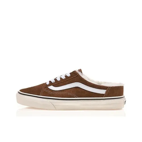 VANS Old Skool Collection Mule Low Топ Скейтборд Кроссовки Унисекс Коричневый Белый