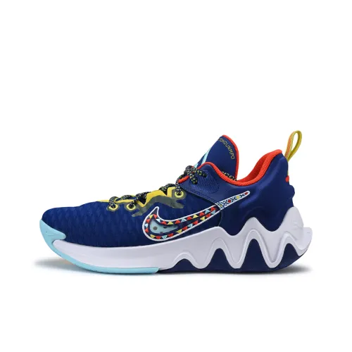 Nike Giannis Immortality Low Топ Баскетбольные кроссовки Унисекс Синий