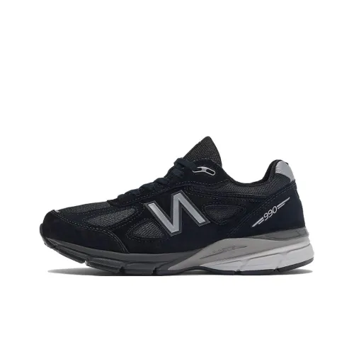 New Balance NB 990 V4 Low Топ Повседневный Городской Коммутер Беговые кроссовки Мужской Черный Серый