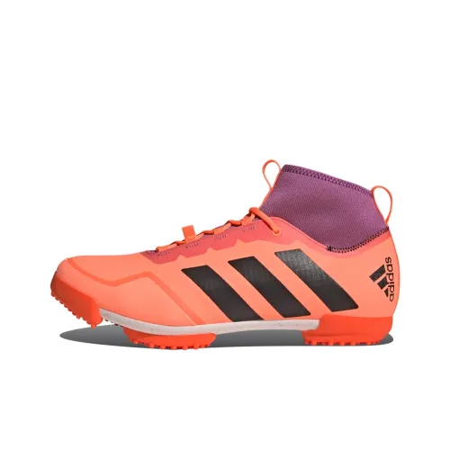 Adidas Велоспорт The Gravel Велоспорт Устойчивый к истиранию Противоскользящий MID Топ На открытом воздухе Велосипедные кроссовки Унисекс Оранжево-черный